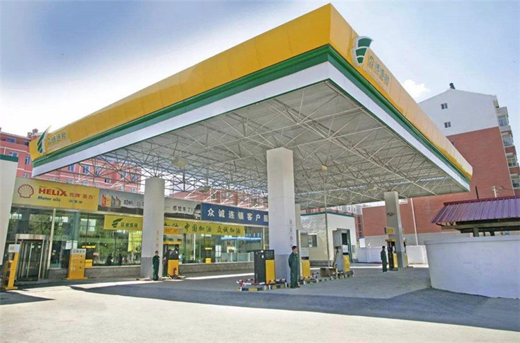 郴州加气站钢结构网架案例7